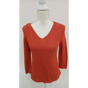 Eileen Fisher‎  Italian Yarn Sweater Orange Size Large